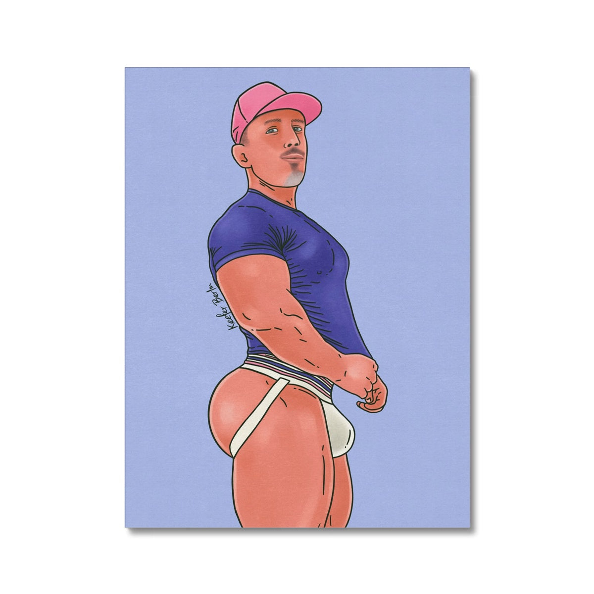 Muscle Jock Stretched Canvas Print