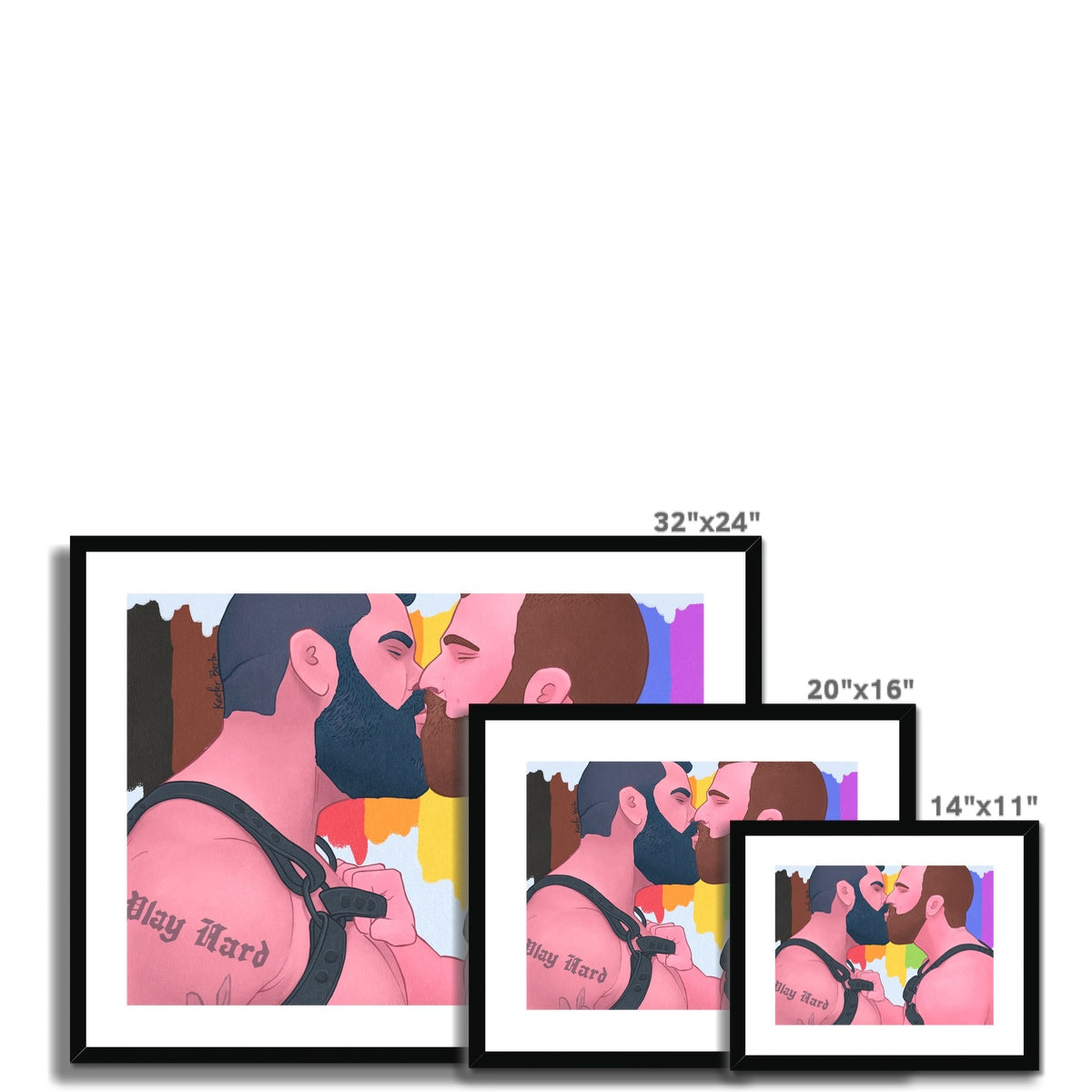 Gay Pride Bears Framed Print