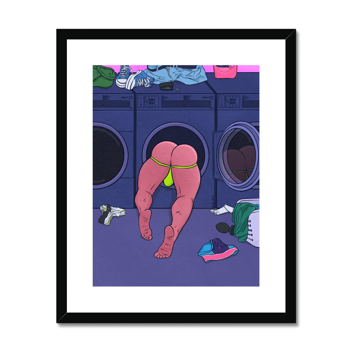 Laundromat Framed Print