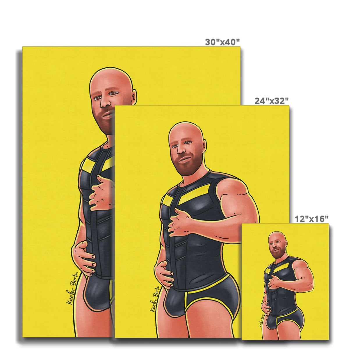 Dirty Macho Stretched Canvas Print (Ft. Yuri Tolochko)