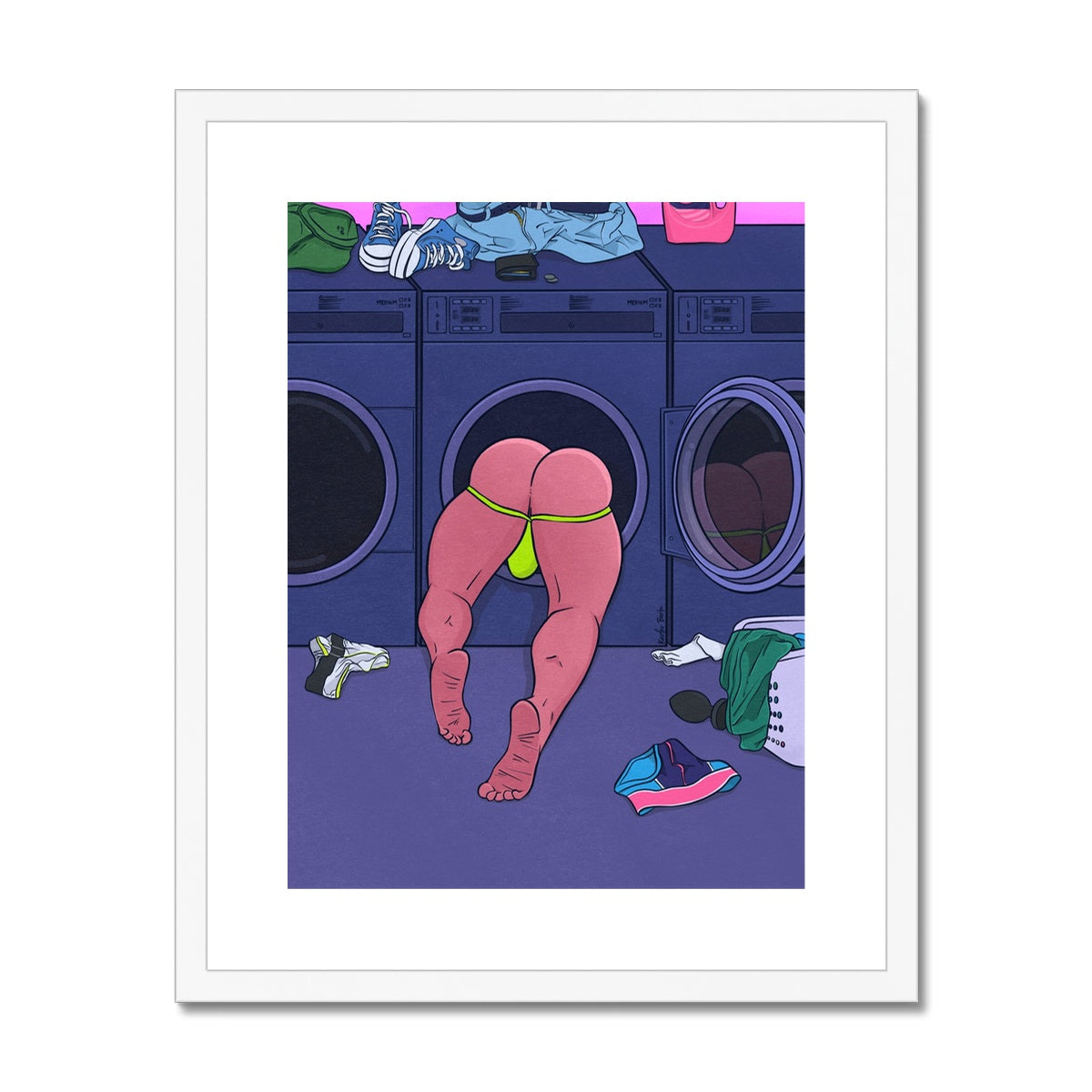 Laundromat Framed Print