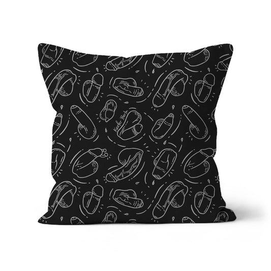 Dicklious (Black Edition) Throw Pillow With Insert