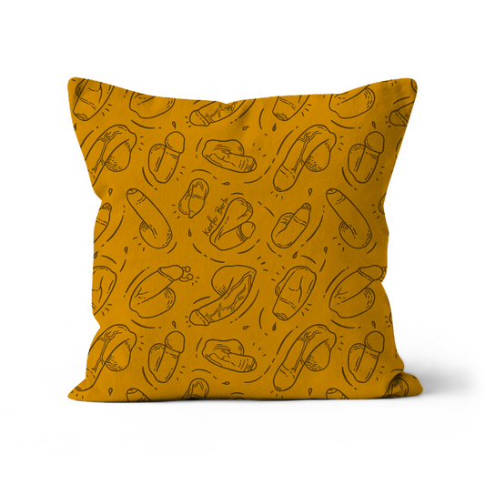 Dicklious (Harvest Gold Edition) Throw Pillow With Insert