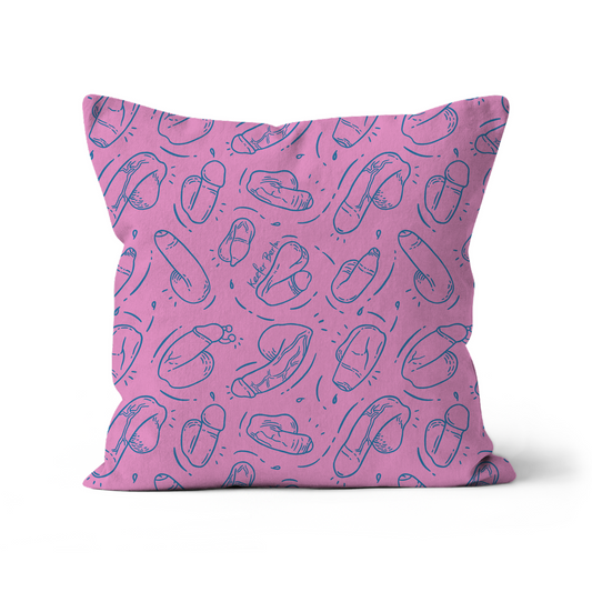 Dicklious (Pink Edition) Throw Pillow With Insert