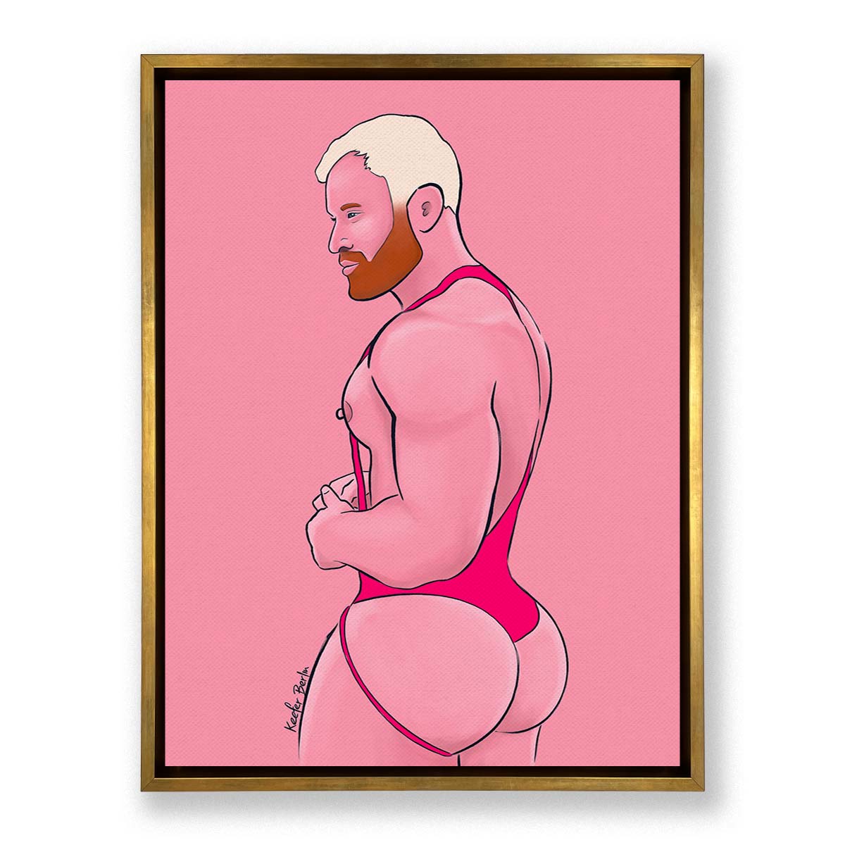 Ginger Hunk In Red Framed Canvas (Ft. Seth Fornea)