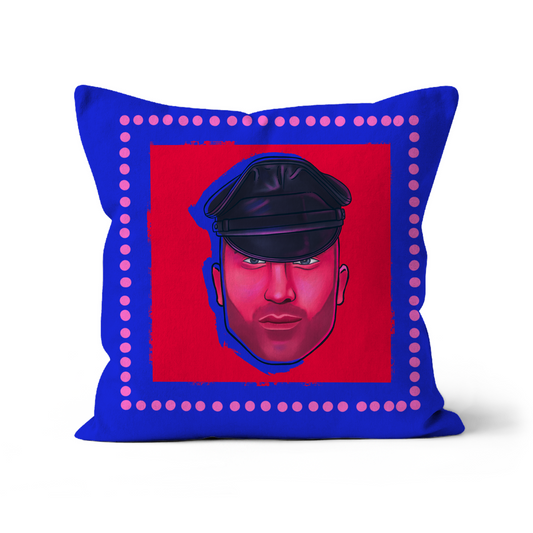 Head Of Leather Throw Pillow With Insert