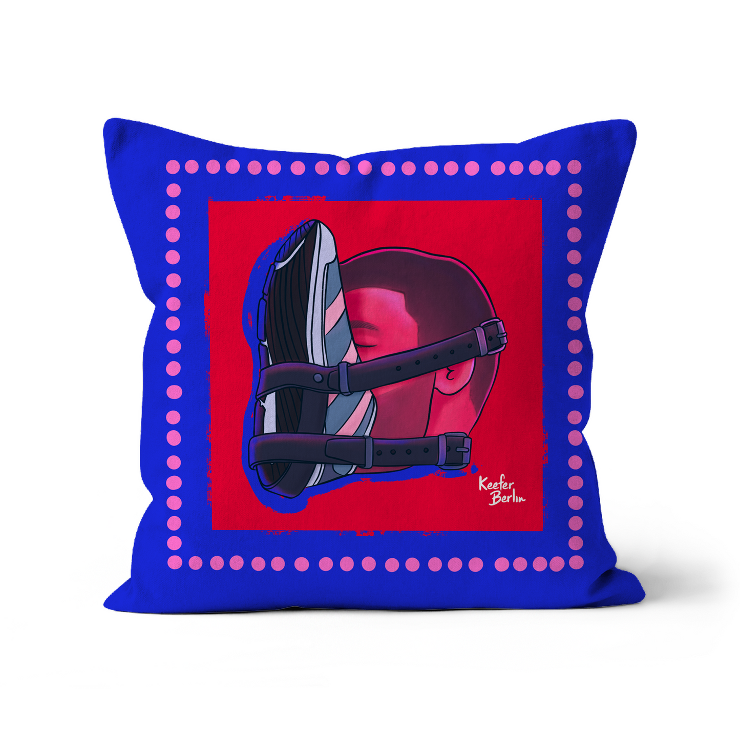 Head Of Sneaker Fetish Throw Pillow With Insert