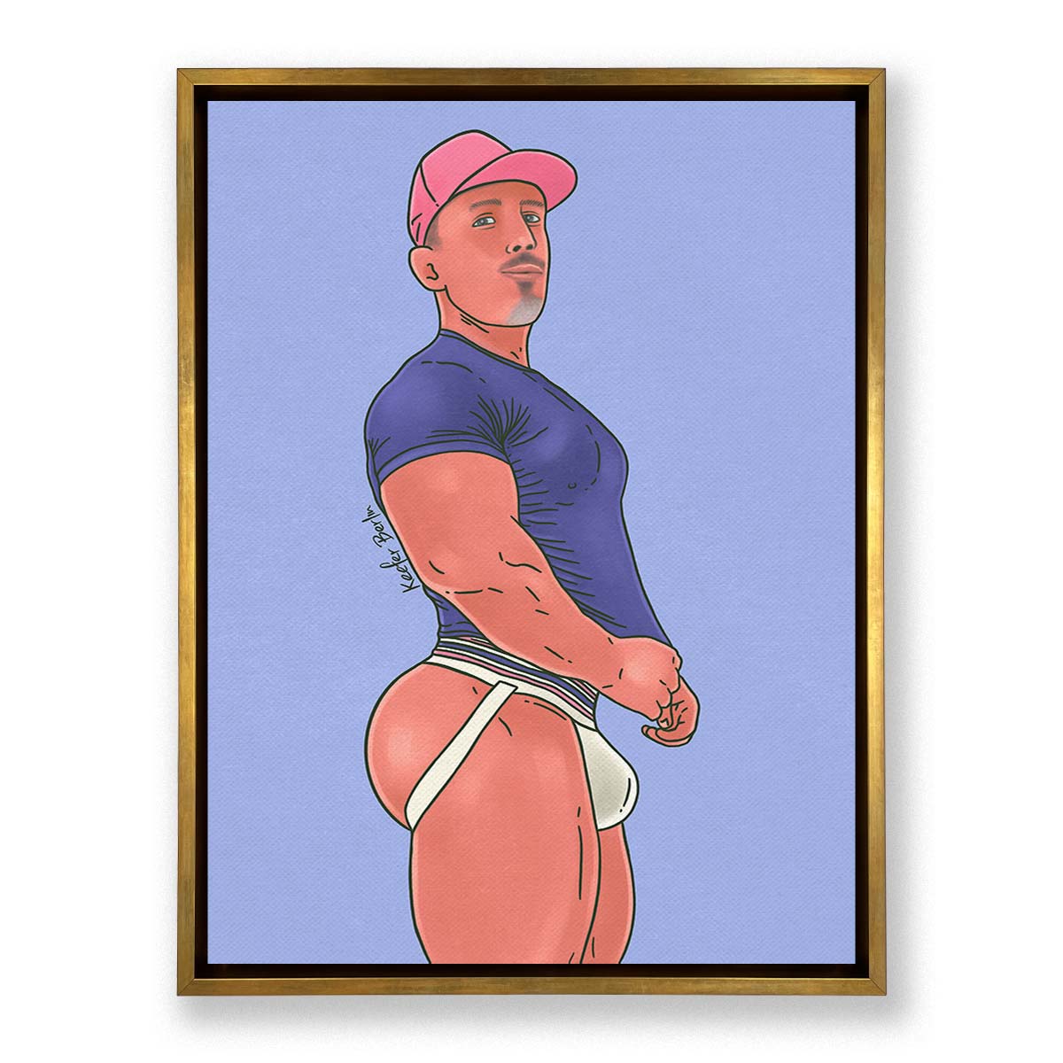 Muscle Jock Framed Canvas