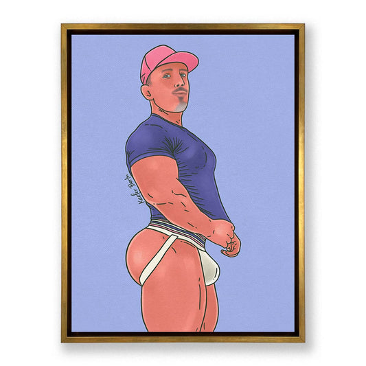 Muscle Jock Framed Canvas