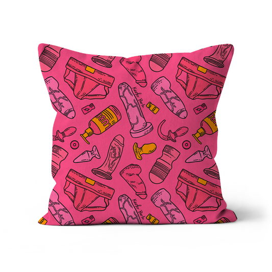 Power Bottom Kit (Bubble Gum Edition) Throw Pillow With Insert