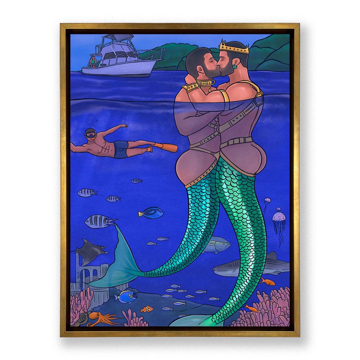 Under The Sea Framed Canvas