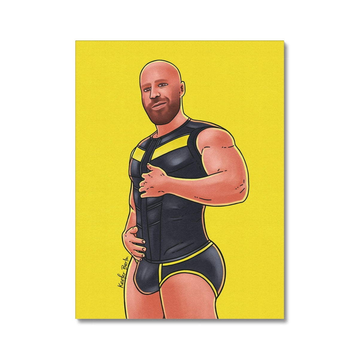 Dirty Macho Stretched Canvas Print (Ft. Yuri Tolochko)