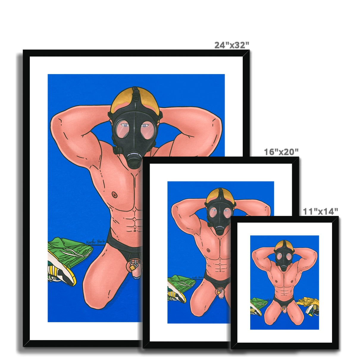 Caged Jock Framed Print