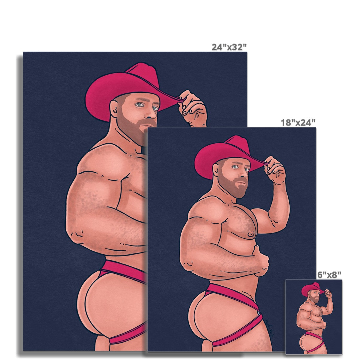 Howdy Cowboy Premium Print