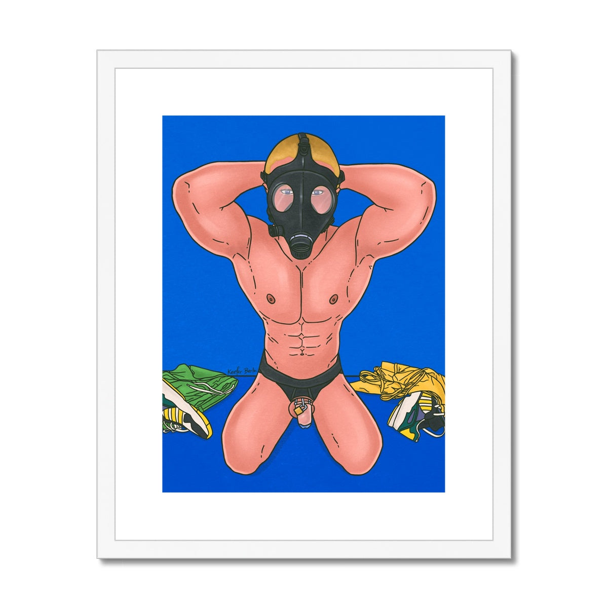 Caged Jock Framed Print