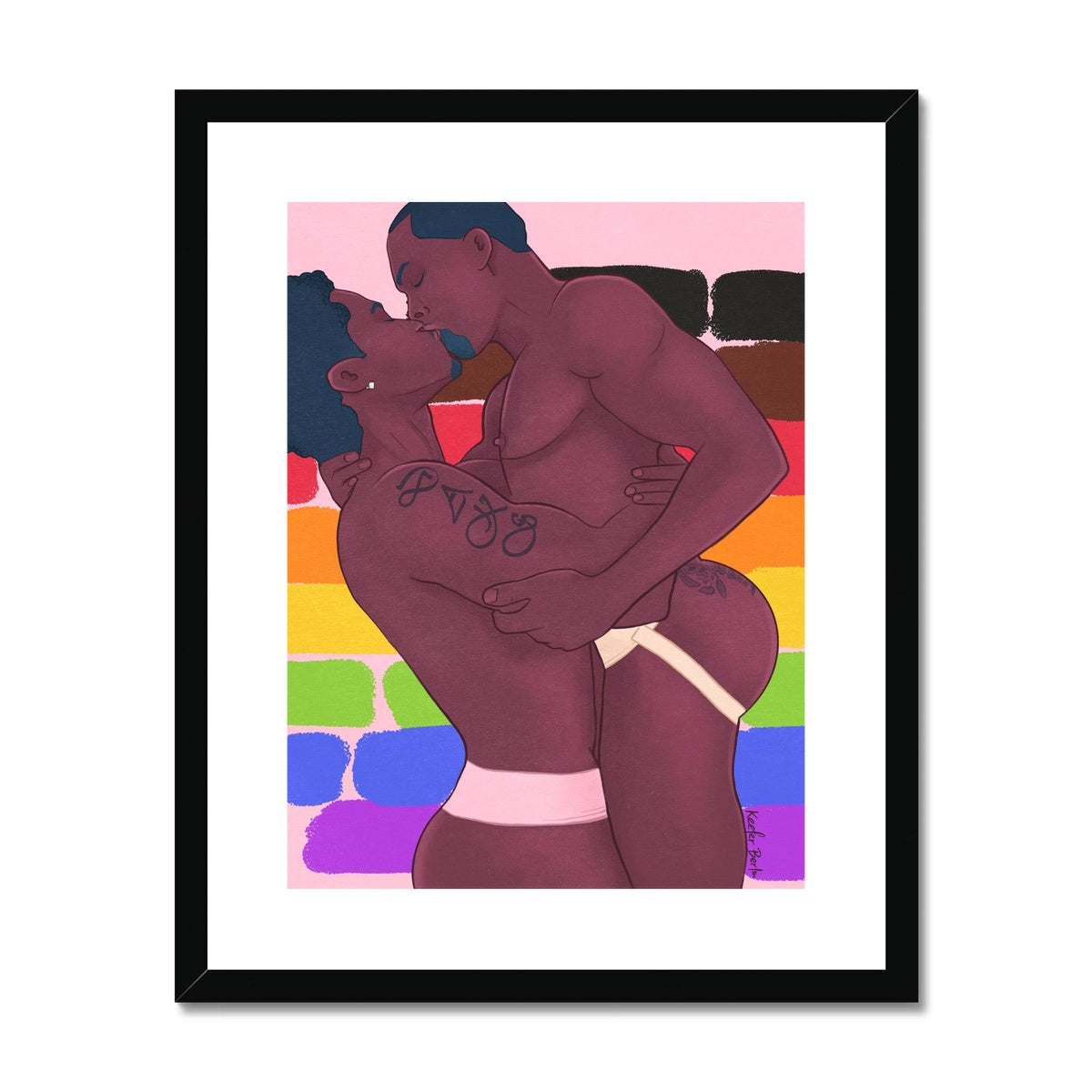 Black Gay Pride Framed Print