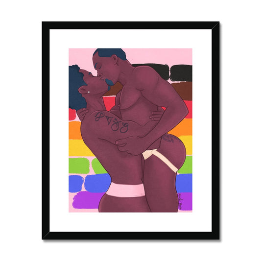 Black Gay Pride Framed Print