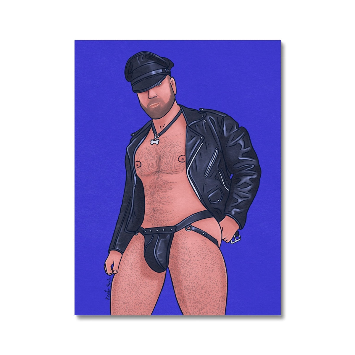 Leather Daddy Stretched Canvas Print