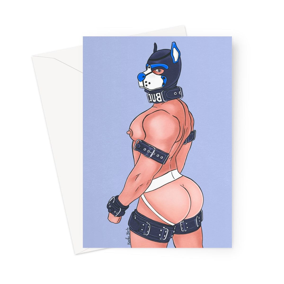 Gay Pup In Jockstrap Greeting Card (Ft. PupBuday)