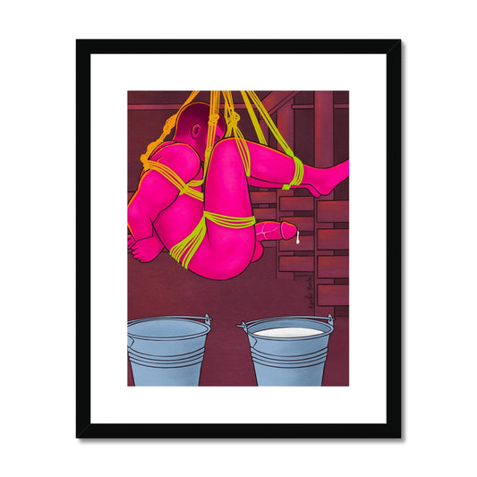 Bounded And Milked Framed Print