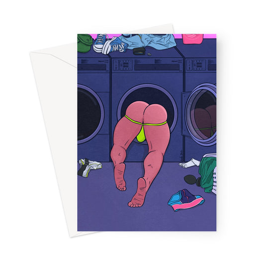 Laundromat Greeting Card