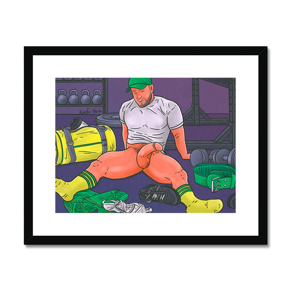 Hard Day At The Gym Framed Print (Ft. David Alcocer)