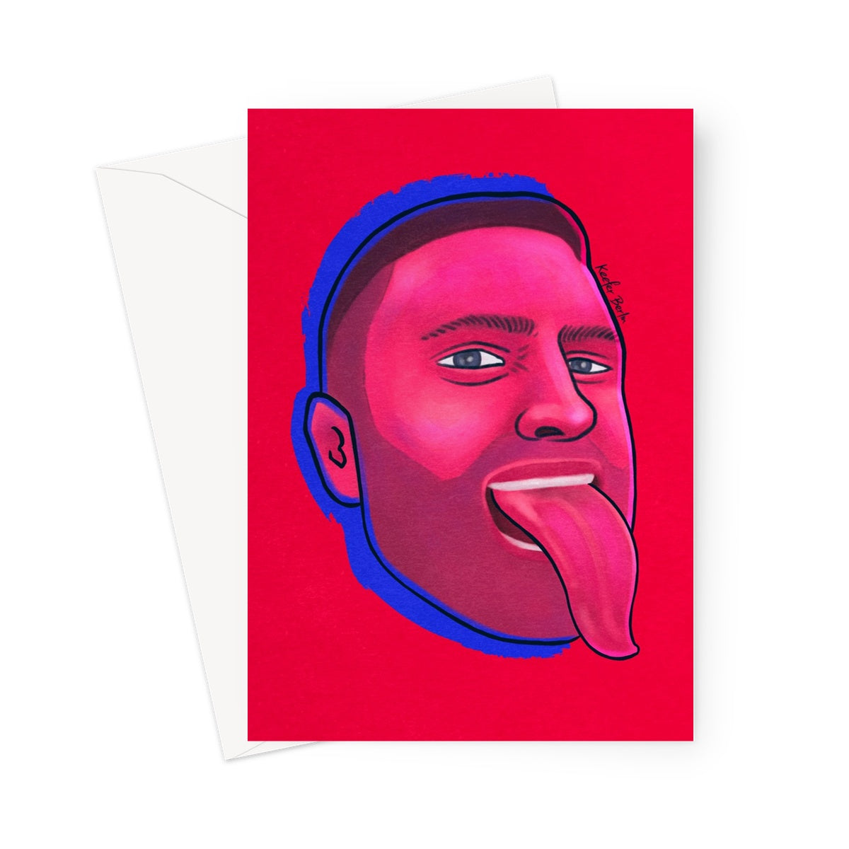 Head Of Rimming Greeting Card