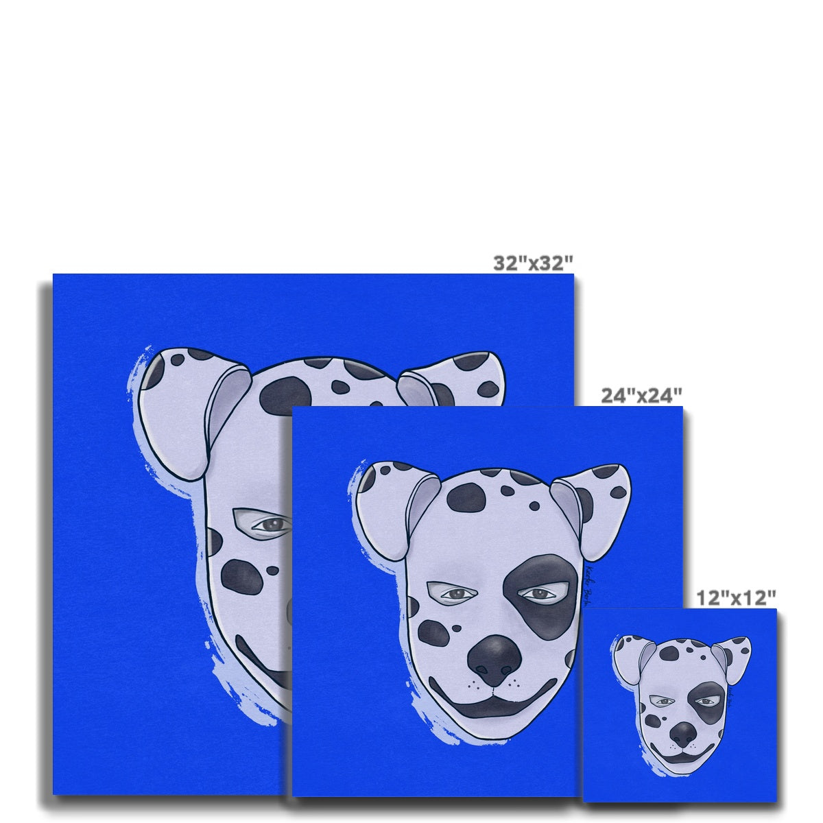 Gay Pup Dalmatian Stretched Canvas Print