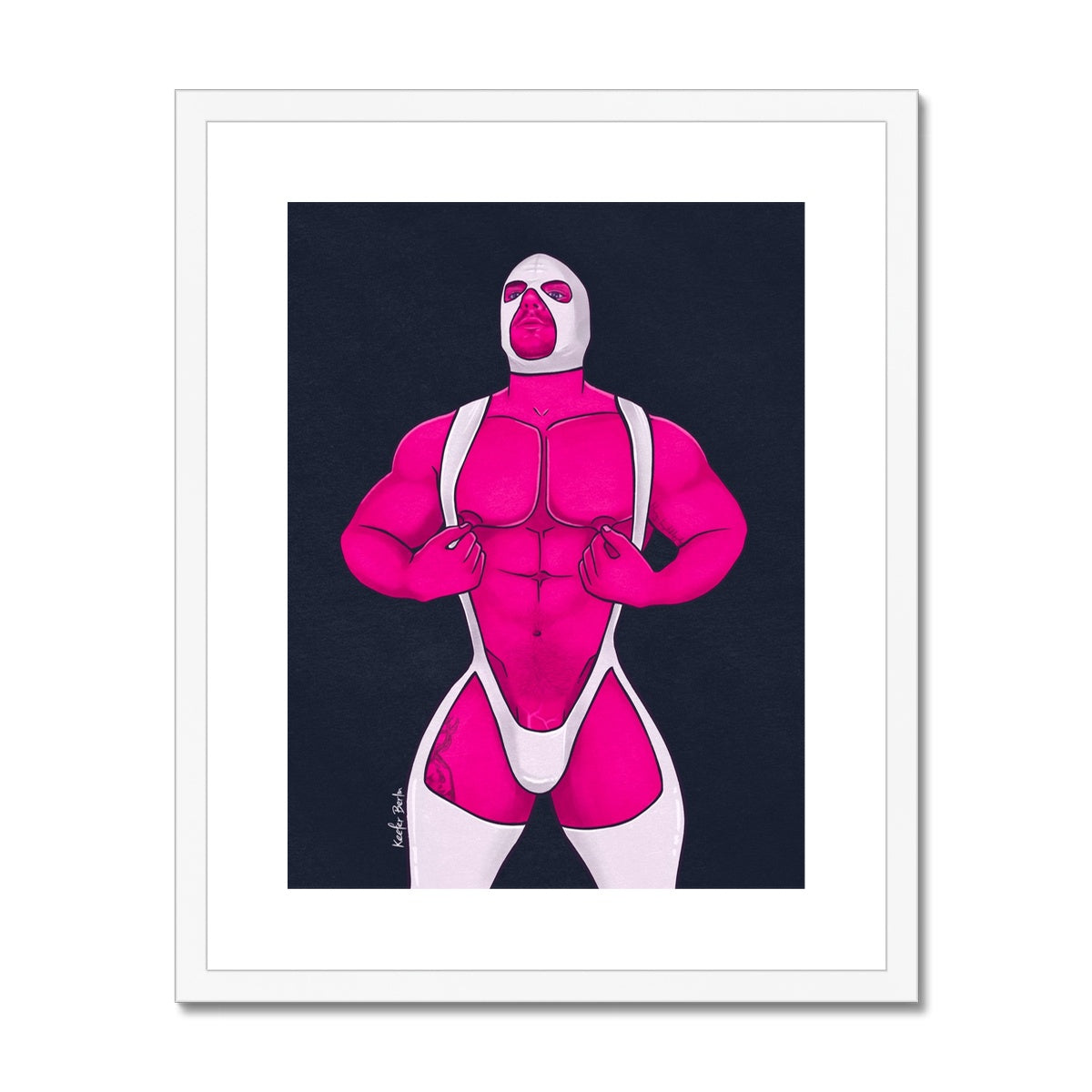 Horny Latex Hunk Framed Print (Ft. Aaron Albright)