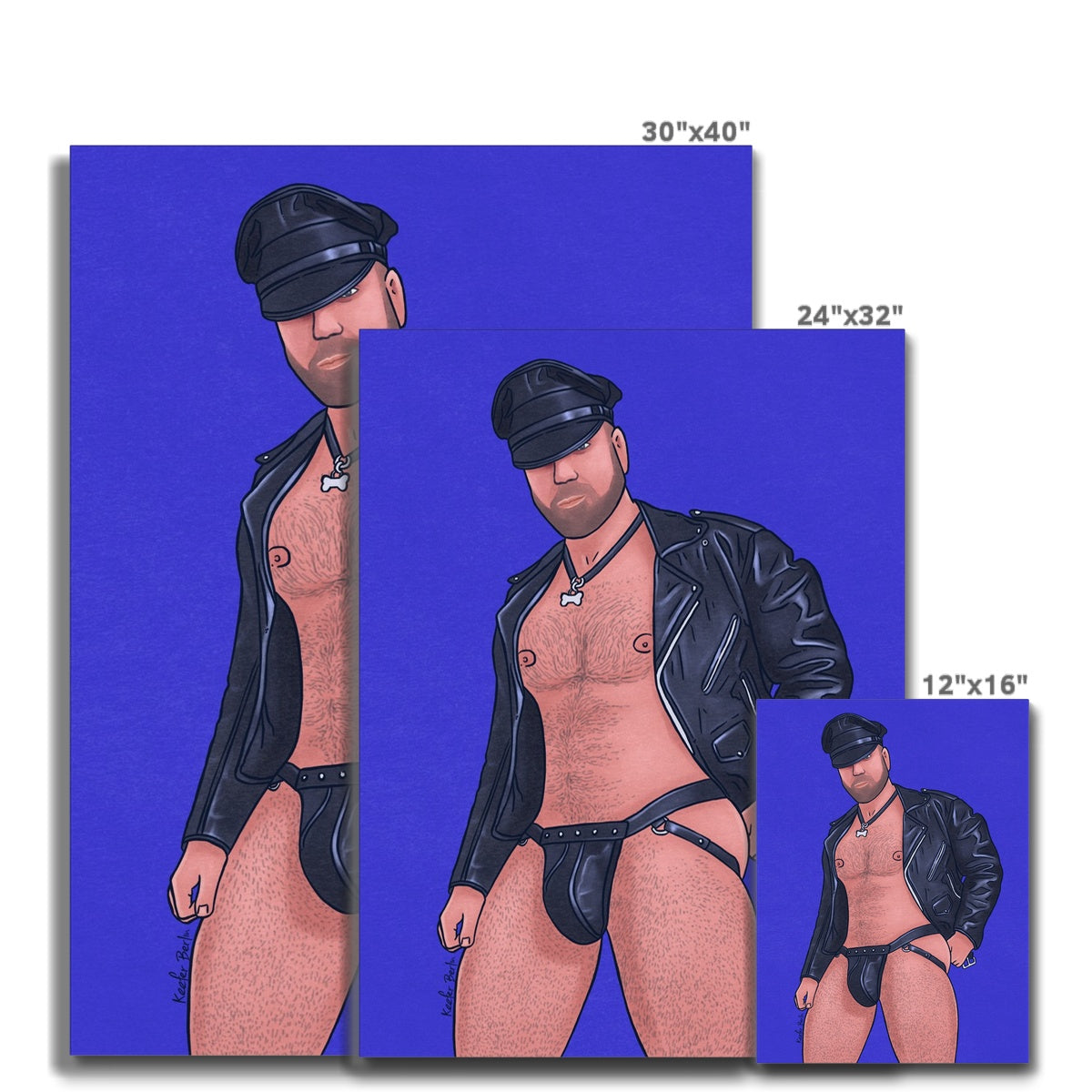 Leather Daddy Stretched Canvas Print