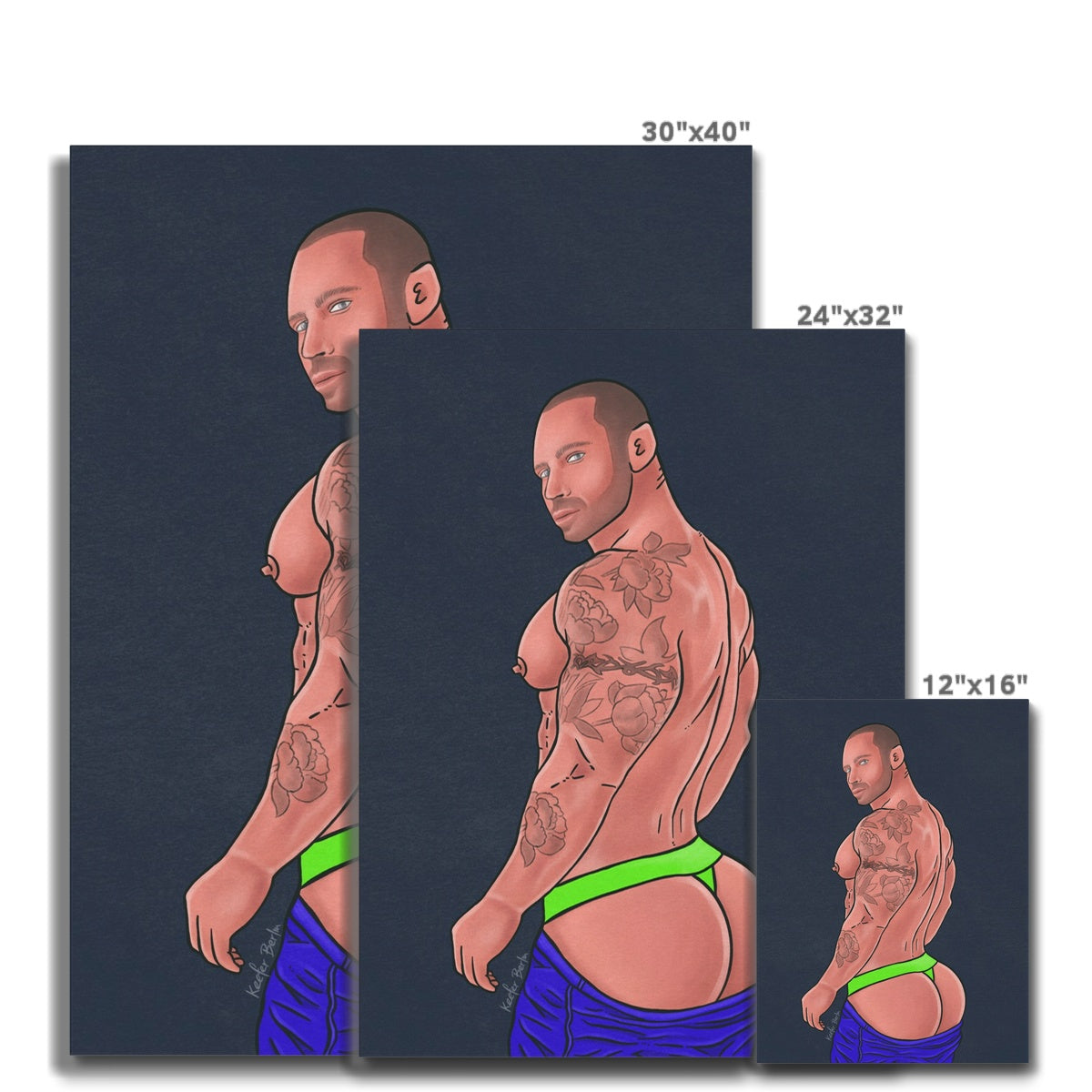 Come Taste My Cake Stretched Canvas Print (Ft. Scott Cullens)