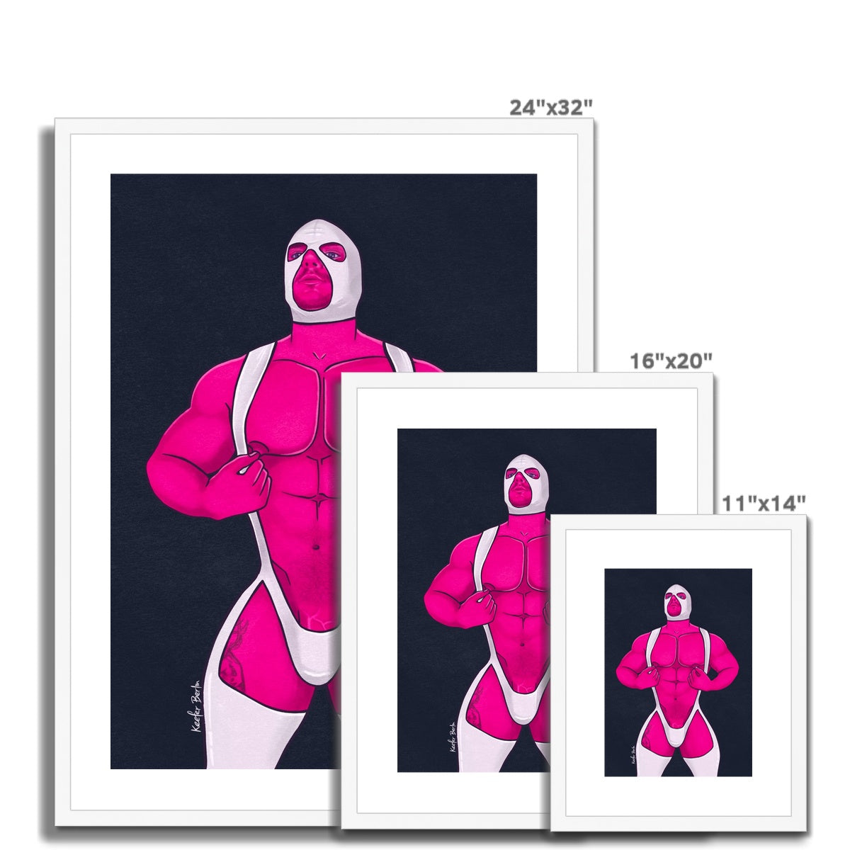 Horny Latex Hunk Framed Print (Ft. Aaron Albright)