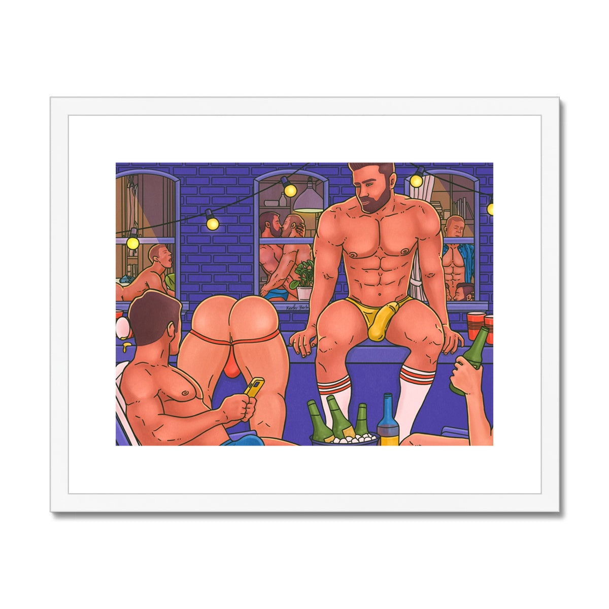 The Rooftop Party Framed Print