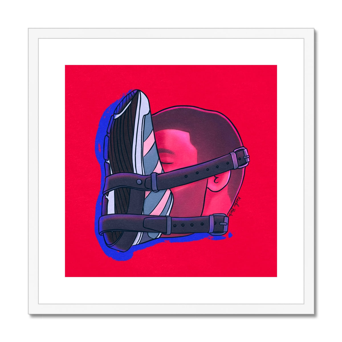 Head Of Sneaker Fetish Framed Print