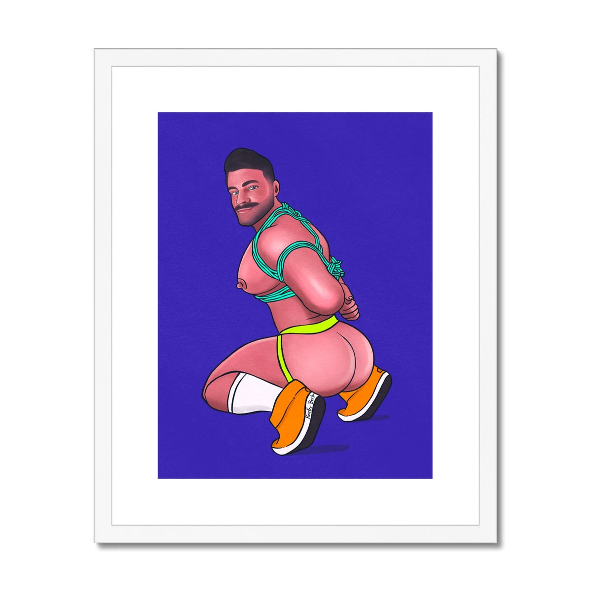 Bounded Hunk Framed Print (Ft. Dane de Bruin)