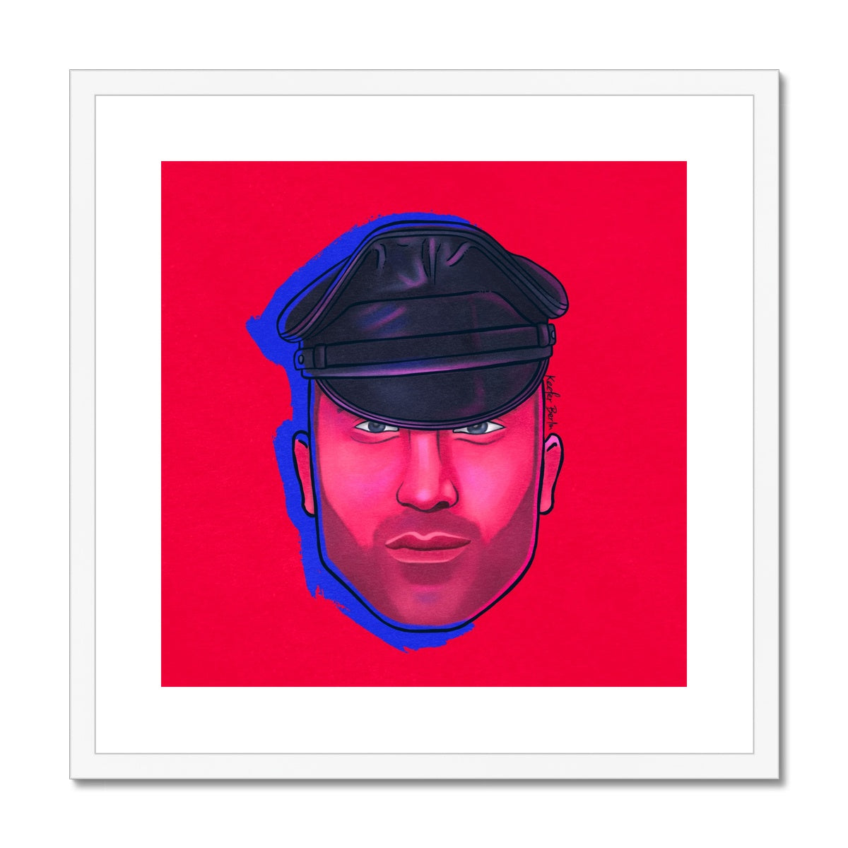 Head Of Leather Framed Print