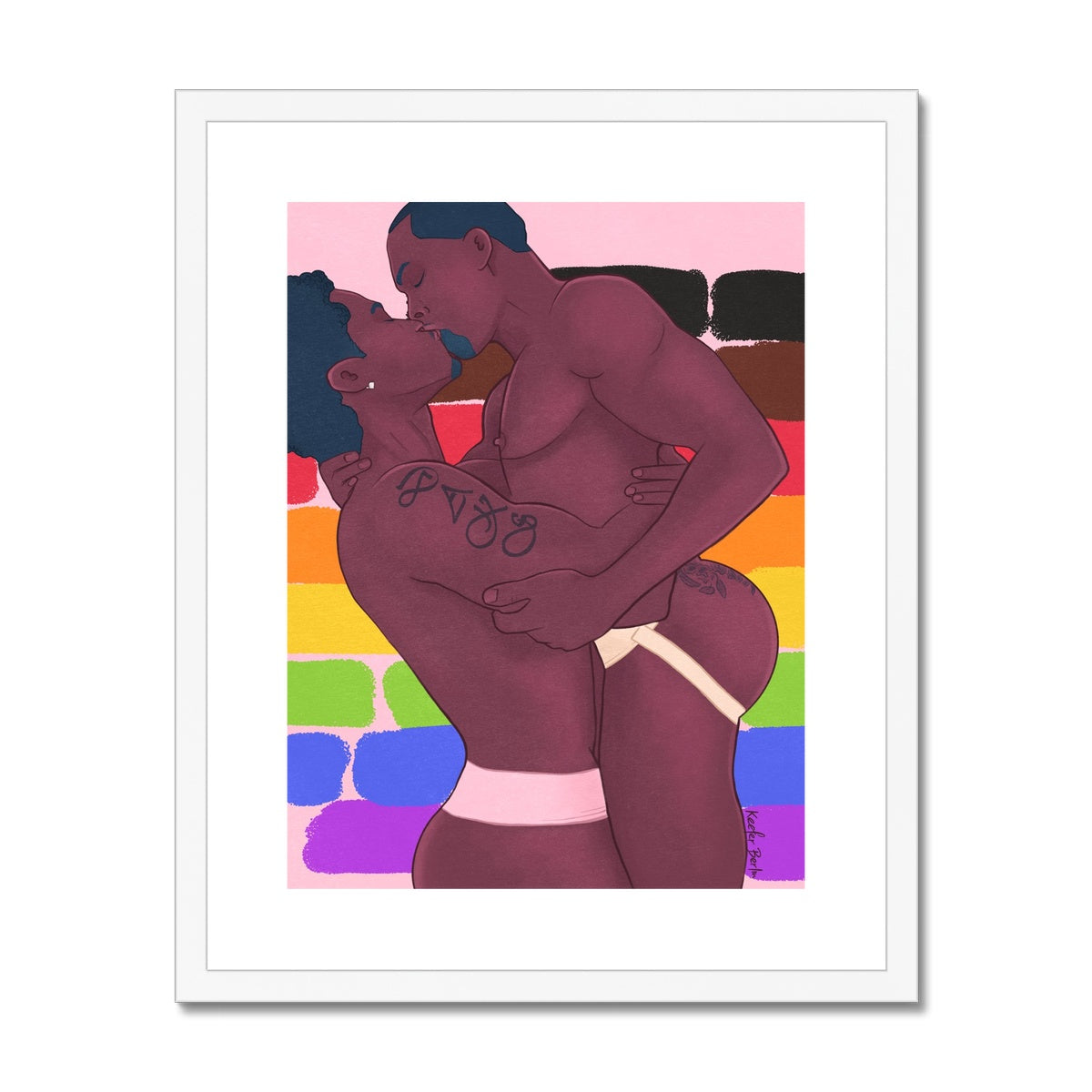 Black Gay Pride Framed Print