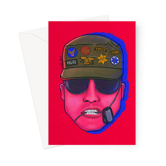 Head Of Uniform Fetish Greeting Card