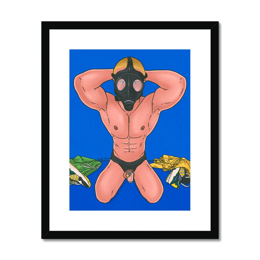 Caged Jock Framed Print