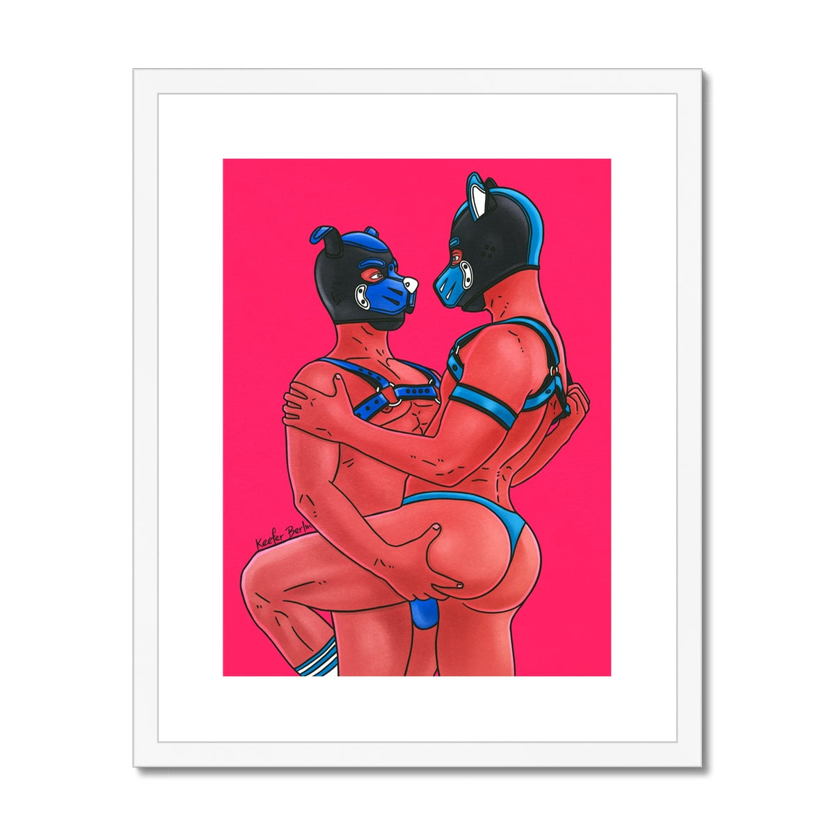 Pups In Love Framed Print