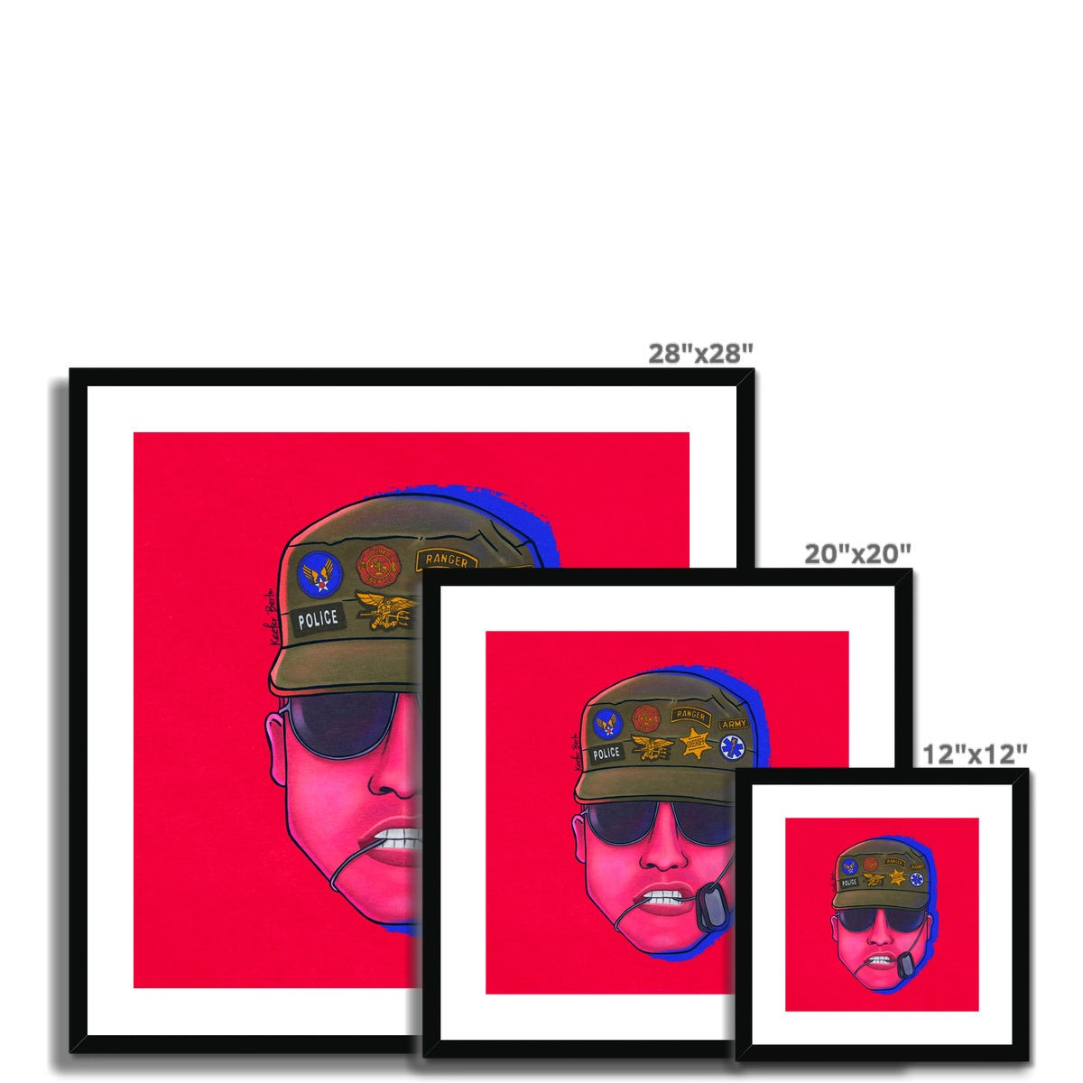 Head Of Uniform Fetish Framed Print