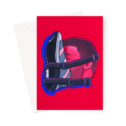 Head Of Sneaker Fetish Greeting Card