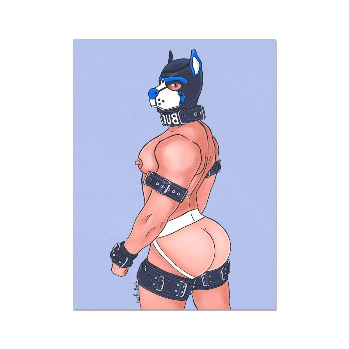 Gay Pup In Jockstrap Art Print (Ft. PupBuday)