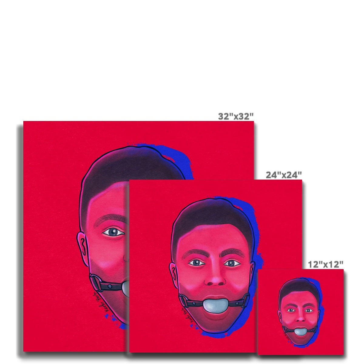 Head Of Gags Stretched Canvas Print