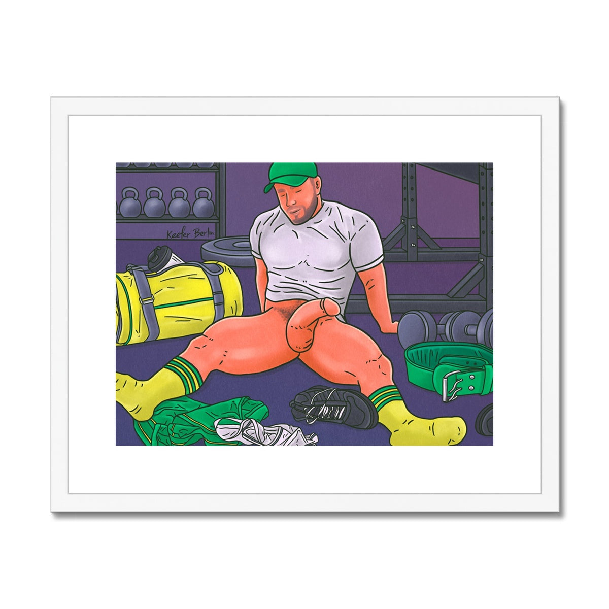 Hard Day At The Gym Framed Print (Ft. David Alcocer)