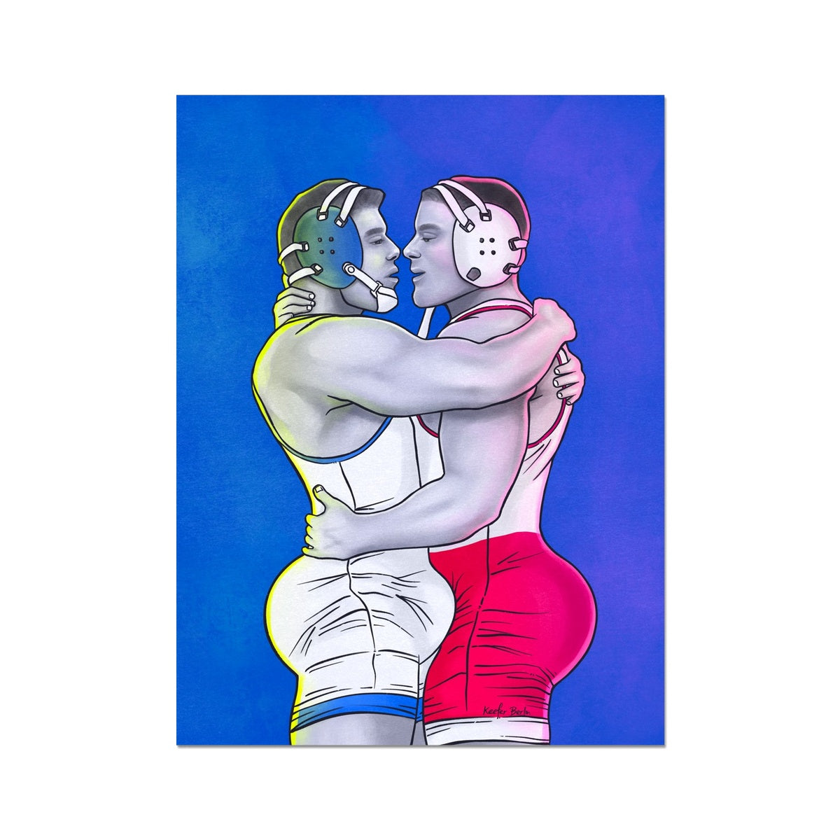 The Embrace Of Gay Wrestlers Art Print