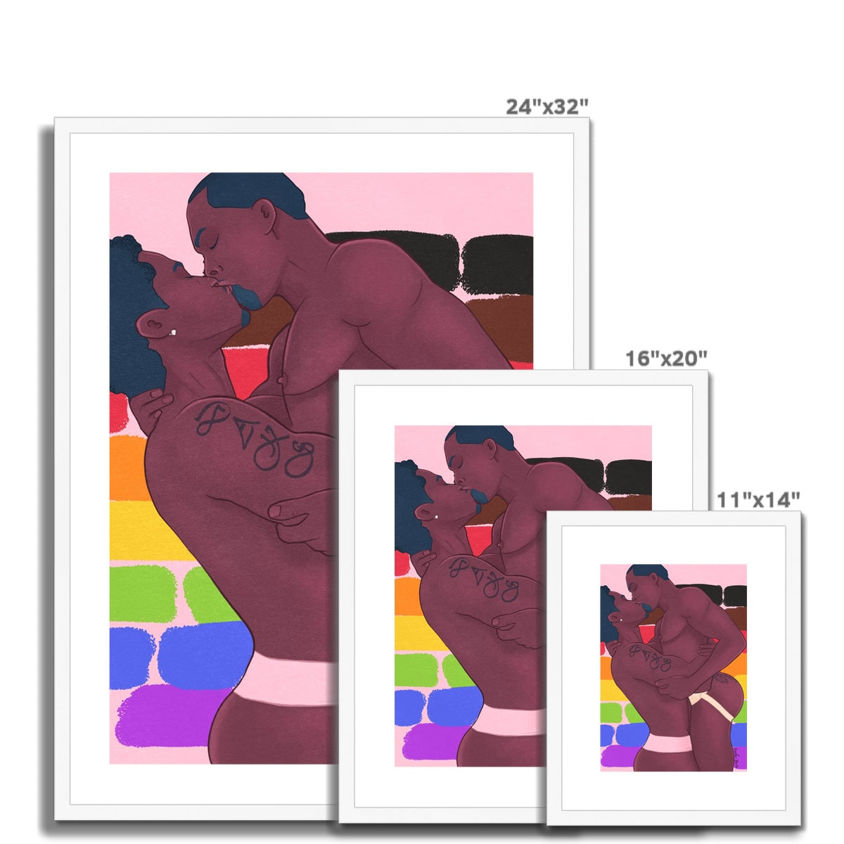 Black Gay Pride Framed Print