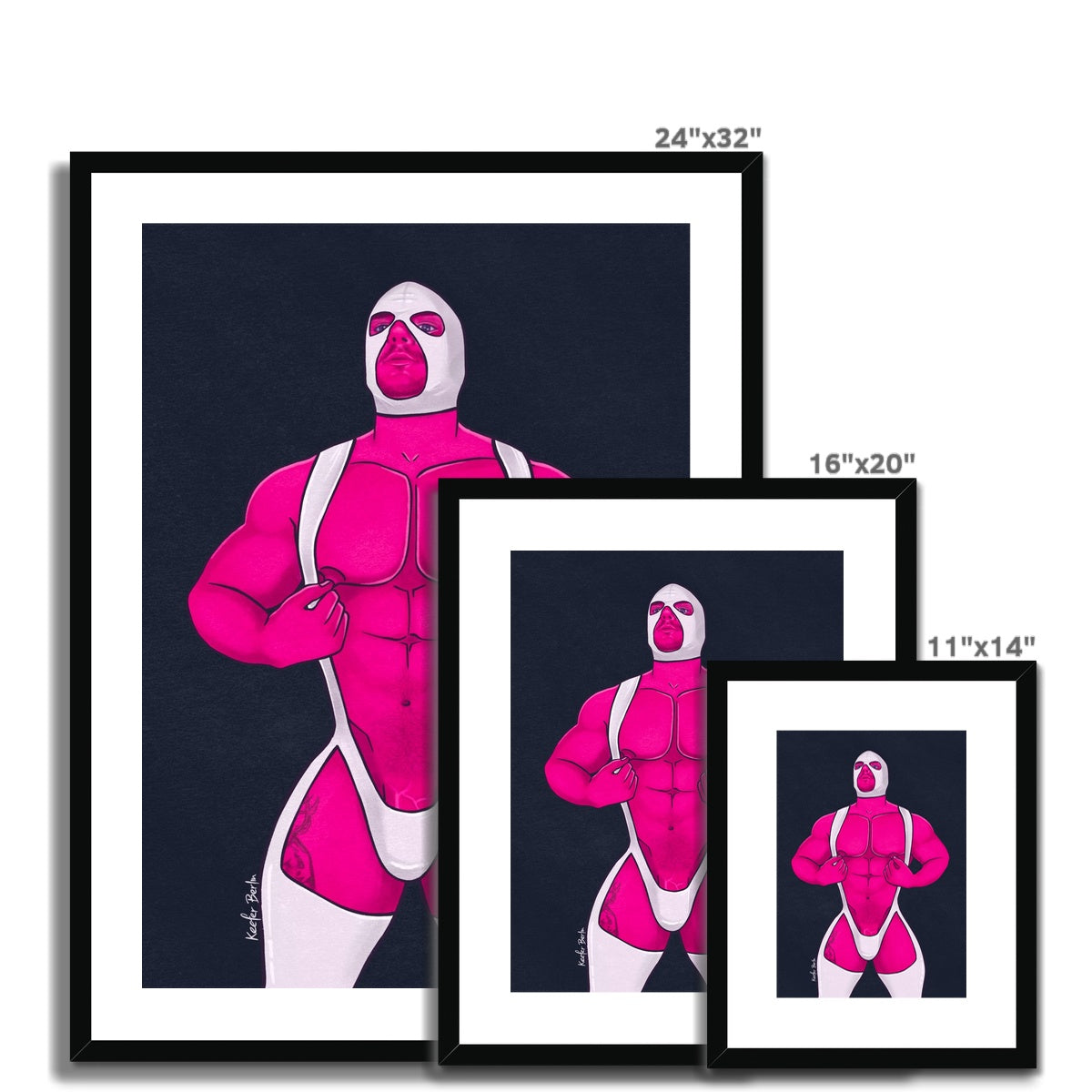 Horny Latex Hunk Framed Print (Ft. Aaron Albright)